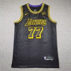 Mens Youths Kids Luka Doncic Black Stitched Black Jersey